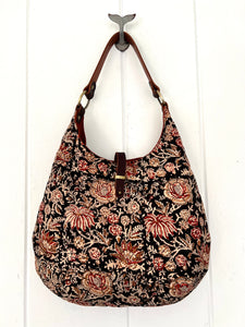 Leela 1 Quilted Indian Cotton Hobo Bag