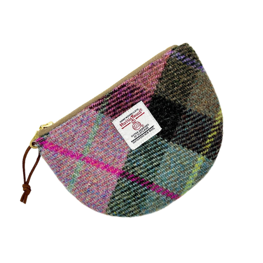 Tartan Curved Zipper Pouch