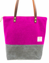 Load image into Gallery viewer, Pink Zipper Top Tote