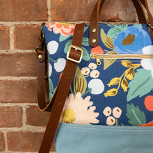 Load image into Gallery viewer, Rifle Paper Company Blue Floral Bucket Bag