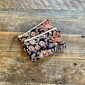 Leela Quilted Indian Cotton Coin Pouch