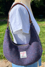 Load image into Gallery viewer, Purple Navy Blend Crescent Shoulder Bag