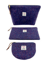 Load image into Gallery viewer, Purple Navy Blend Large Zipper Pouch