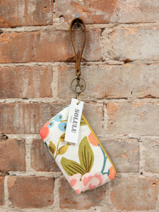 Rifle Paper Company Natural Floral Key Ring Pouch