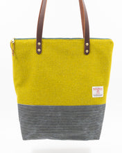 Load image into Gallery viewer, Chartreuse Zipper Top Tote