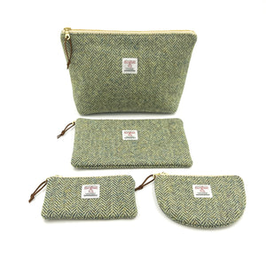 Green Herringbone Coin Pouch