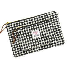Load image into Gallery viewer, Black and White Houndstooth Coin Pouch