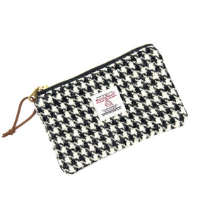 Black and White Houndstooth Coin Pouch