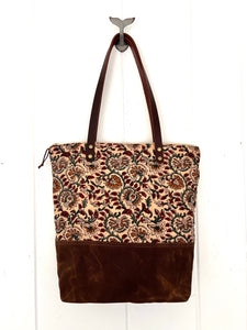 Marari 1 Quilted Indian Cotton Zipper Top Tote