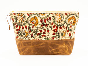 Marari 3 Quilted Indian Cotton Large Pouch