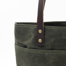 Load image into Gallery viewer, Waxed Canvas Tote - Olive
