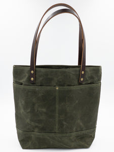 Waxed Canvas Tote - Olive