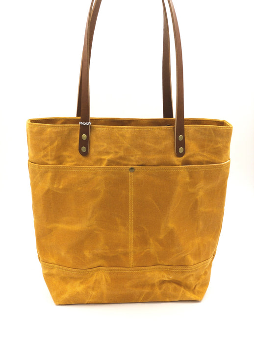 Golden Mustard Waxed Canvas Tote