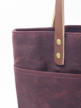 Load image into Gallery viewer, Waxed Canvas Tote - Maroon