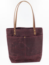 Load image into Gallery viewer, Waxed Canvas Tote - Maroon