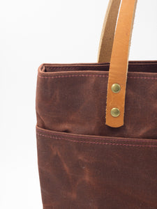 Waxed Canvas Tote - Rust