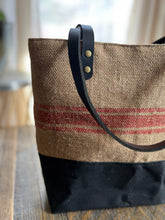 Load image into Gallery viewer, Vintage 1958 Swiss Grain Sack tote